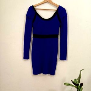 BCBG Generation Blue Long Sleeved Dress